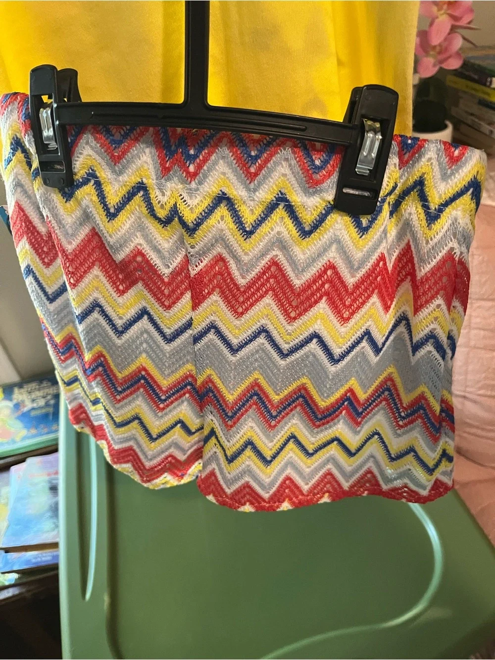 Disney Yellow Graphic Kids Tank Top with Multicolor Chevron Bib
